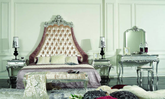 6pcs Hotel French Farmhouse Bedroom Set Royal Luxury Bed Room Set
