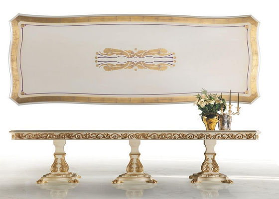 American style luxury long dining table set with factory price