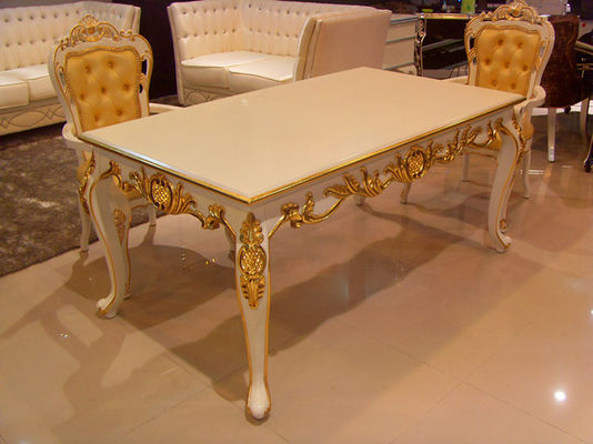 American style luxury long dining table set with factory price